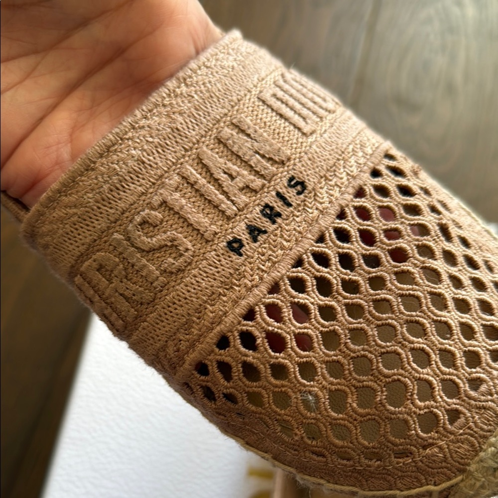 AUTHENTIC Christian Dior Nude Mesh Espadrilles (RARE color) - Picture 5 of 13